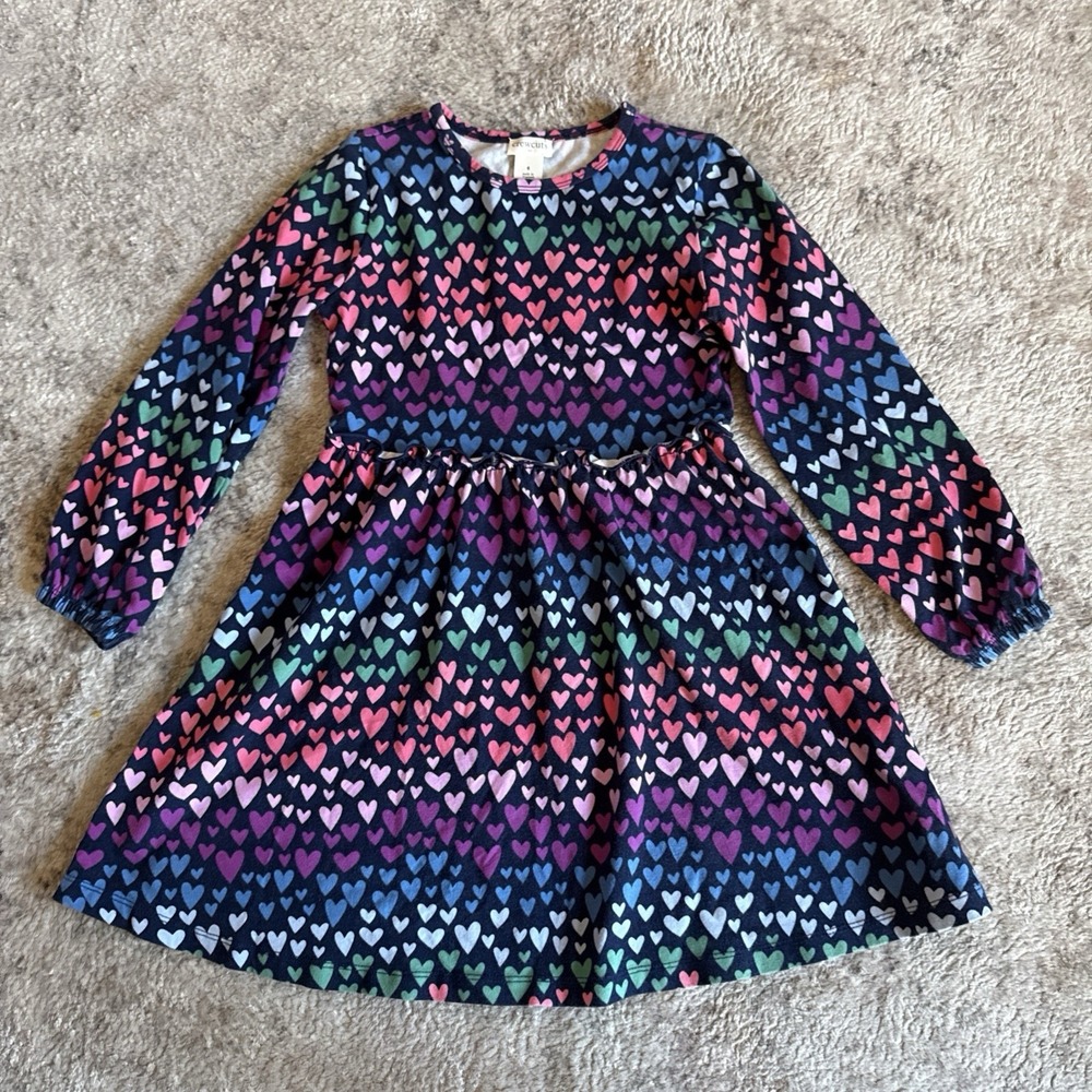 CREWCUTS Girls' hearts dress SIZE 6